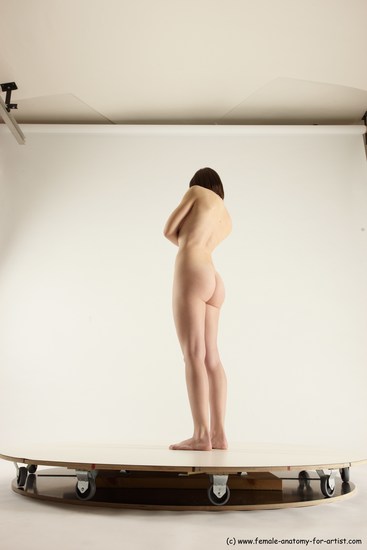 Nude Woman White Standing poses - ALL Slim medium brown Standing poses - simple Multi angle poses Pinup