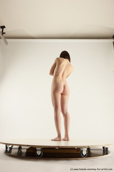 Nude Woman White Standing poses - ALL Slim medium brown Standing poses - simple Multi angle poses Pinup