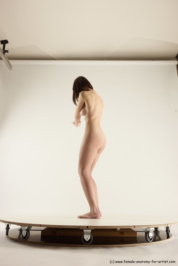 Nude Woman White Standing poses - ALL Slim medium brown Standing poses - simple Multi angle poses Pinup