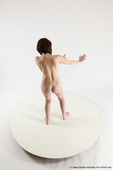 Nude Woman White Standing poses - ALL Slim medium brown Standing poses - simple Multi angle poses Pinup