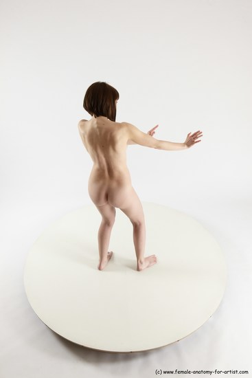 Nude Woman White Standing poses - ALL Slim medium brown Standing poses - simple Multi angle poses Pinup