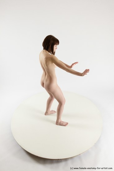 Nude Woman White Standing poses - ALL Slim medium brown Standing poses - simple Multi angle poses Pinup