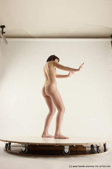 Nude Woman White Standing poses - ALL Slim medium brown Standing poses - simple Multi angle poses Pinup