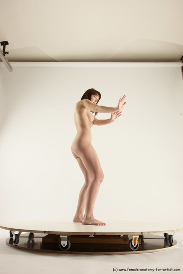 Nude Woman White Standing poses - ALL Slim medium brown Standing poses - simple Multi angle poses Pinup