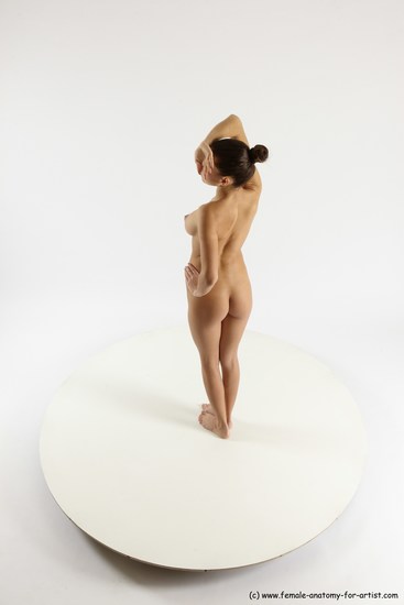 Nude Woman White Standing poses - ALL Slim long brown Standing poses - simple Multi angle poses Pinup