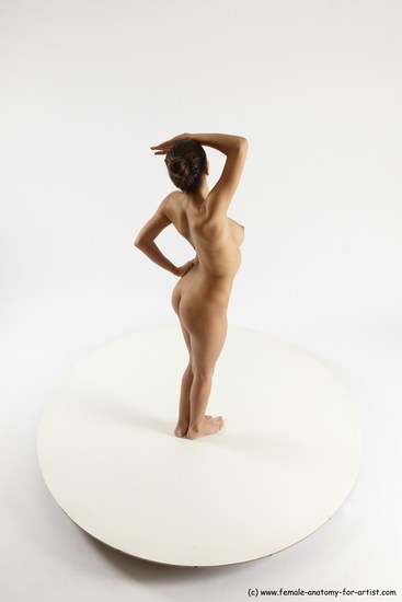 Nude Woman White Standing poses - ALL Slim long brown Standing poses - simple Multi angle poses Pinup