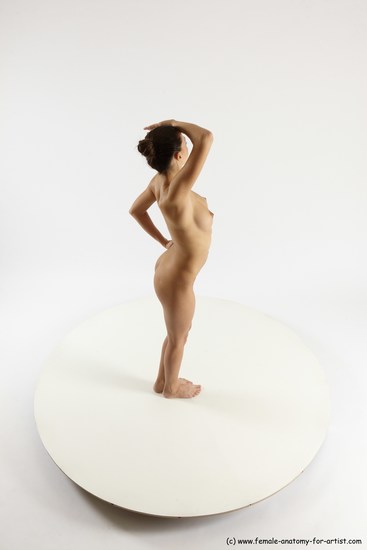 Nude Woman White Standing poses - ALL Slim long brown Standing poses - simple Multi angle poses Pinup