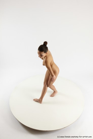 Nude Woman White Standing poses - ALL Slim long brown Standing poses - simple Multi angle poses Pinup