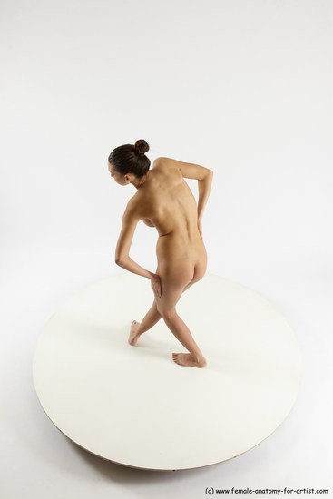 Nude Woman White Standing poses - ALL Slim long brown Standing poses - simple Multi angle poses Pinup