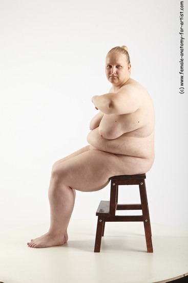 Nude Woman White Sitting poses - ALL Overweight medium blond Sitting poses - simple Standard Photoshoot Pinup