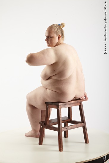 Nude Woman White Sitting poses - ALL Overweight medium blond Sitting poses - simple Standard Photoshoot Pinup