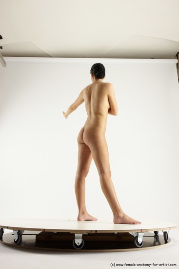 Nude Woman White Standing poses - ALL Slim long brown Standing poses - simple Multi angle poses Pinup