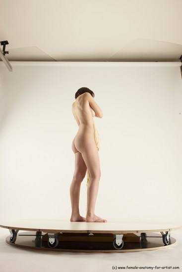 Nude Woman White Standing poses - ALL Slim medium brown Standing poses - simple Multi angle poses Pinup