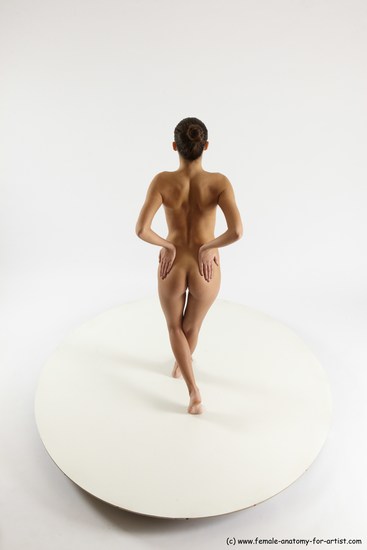 Nude Woman White Standing poses - ALL Slim long brown Standing poses - simple Multi angle poses Pinup