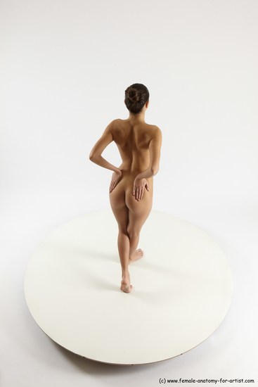 Nude Woman White Standing poses - ALL Slim long brown Standing poses - simple Multi angle poses Pinup