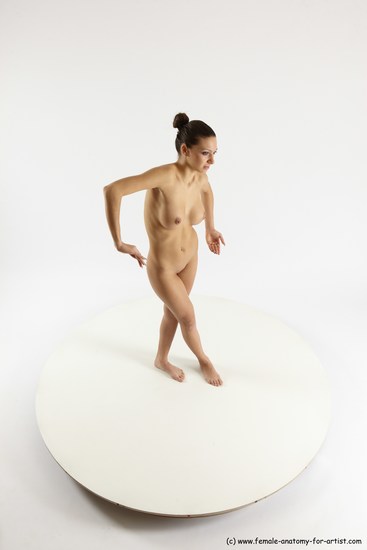 Nude Woman White Standing poses - ALL Slim long brown Standing poses - simple Multi angle poses Pinup