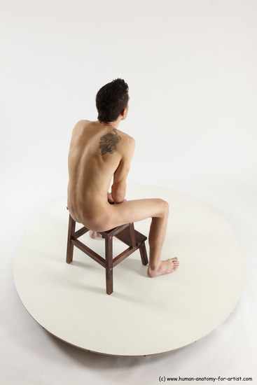 Nude White Sitting poses - ALL Athletic short brown Sitting poses - simple Multi angle poses