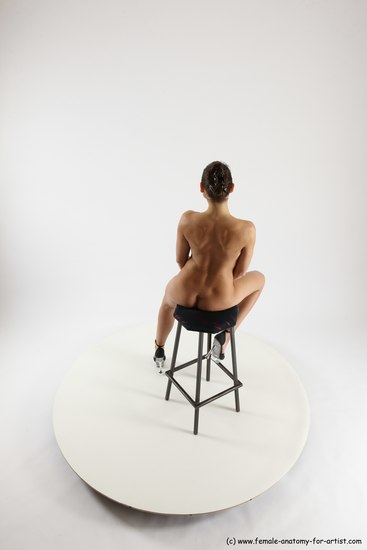 Nude Woman White Sitting poses - ALL Slim long brown Sitting poses - simple Multi angle poses Pinup