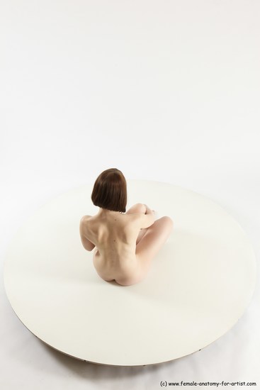 Nude Woman White Sitting poses - ALL Slim medium brown Sitting poses - simple Multi angle poses Pinup