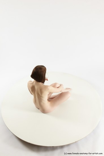 Nude Woman White Sitting poses - ALL Slim medium brown Sitting poses - simple Multi angle poses Pinup