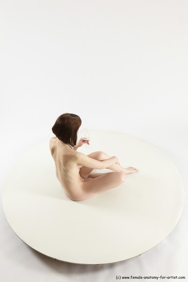 Nude Woman White Sitting poses - ALL Slim medium brown Sitting poses - simple Multi angle poses Pinup