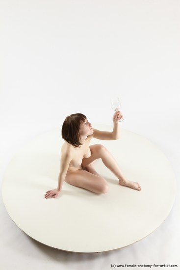 Nude Woman White Sitting poses - ALL Slim medium brown Sitting poses - simple Multi angle poses Pinup