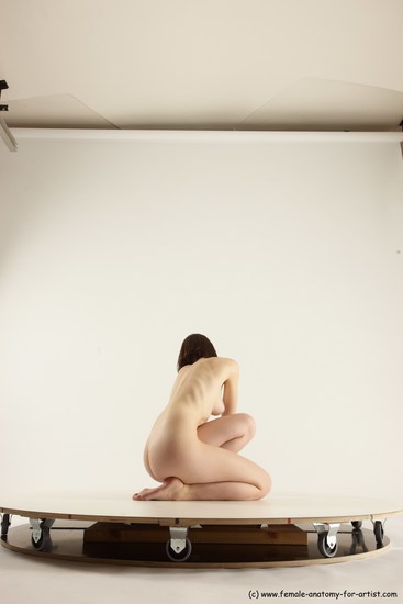 Nude Woman White Sitting poses - ALL Slim medium brown Sitting poses - simple Multi angle poses Pinup