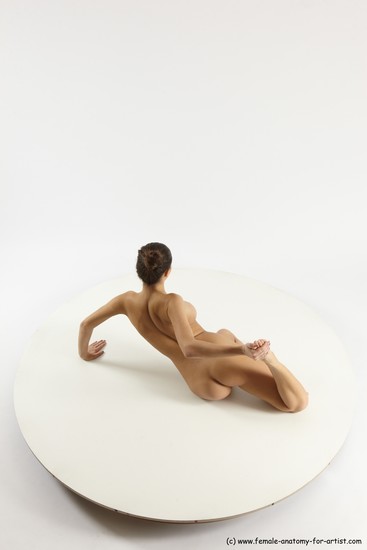 Nude Woman White Sitting poses - ALL Slim long brown Sitting poses - simple Multi angle poses Pinup