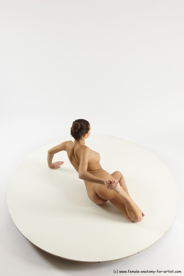 Nude Woman White Sitting poses - ALL Slim long brown Sitting poses - simple Multi angle poses Pinup