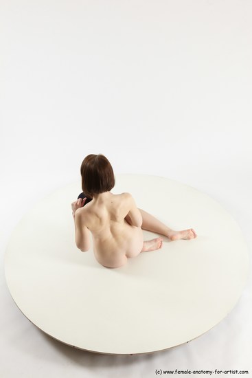 Nude Woman White Sitting poses - ALL Slim medium brown Sitting poses - simple Multi angle poses Pinup