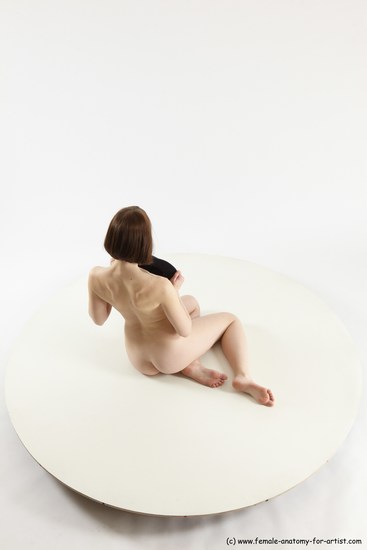 Nude Woman White Sitting poses - ALL Slim medium brown Sitting poses - simple Multi angle poses Pinup