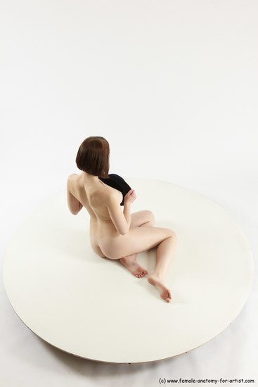 Nude Woman White Sitting poses - ALL Slim medium brown Sitting poses - simple Multi angle poses Pinup