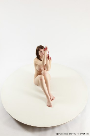 Nude Woman White Sitting poses - ALL Slim medium brown Sitting poses - simple Multi angle poses Pinup