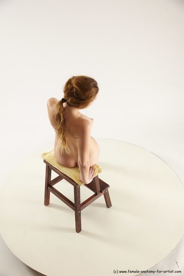 Nude Woman White Sitting poses - ALL Slim long blond Sitting poses - simple Multi angle poses Pinup