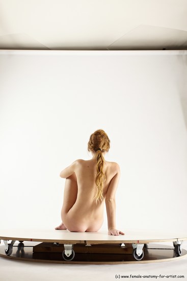 Nude Woman White Sitting poses - ALL Slim long blond Sitting poses - simple Multi angle poses Pinup