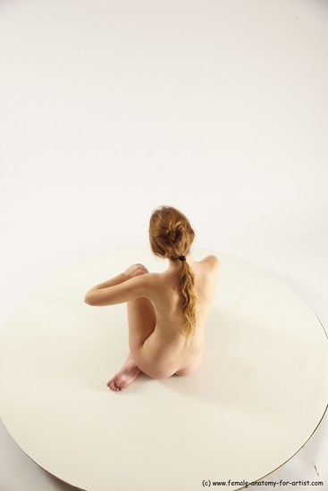 Nude Woman White Sitting poses - ALL Slim long blond Sitting poses - simple Multi angle poses Pinup