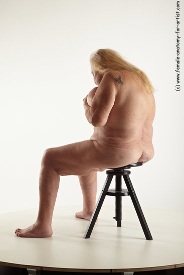 and more Nude Woman White Sitting poses - ALL Overweight long blond Sitting poses - simple Pinup