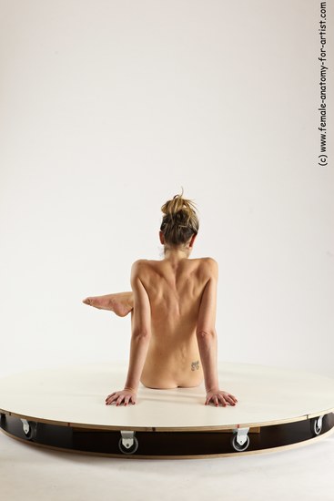 Nude Woman White Sitting poses - ALL Slim long blond Sitting poses - simple Multi angle poses Pinup