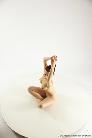 Nude Woman White Sitting poses - ALL Slim long colored Sitting poses - simple Multi angle poses Pinup