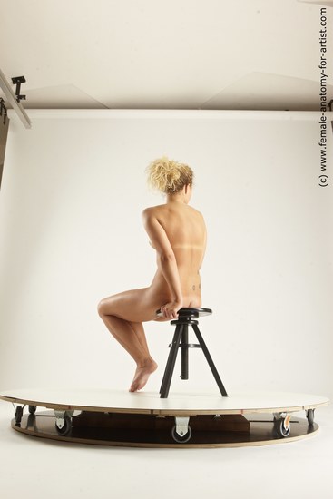 Nude Woman White Sitting poses - ALL Slim long blond Sitting poses - simple Multi angle poses Pinup