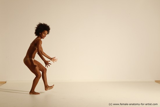 Underwear Woman Black Dancing Dynamic poses Academic