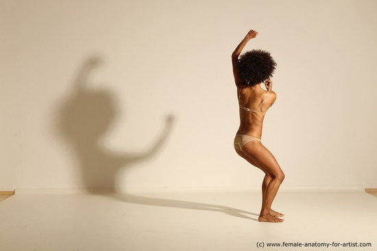 Underwear Woman Black Dancing Dynamic poses Academic