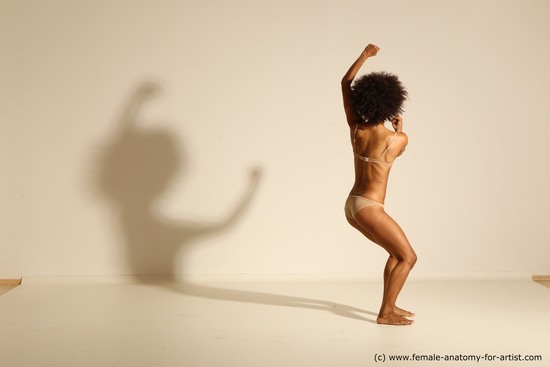 Underwear Woman Black Dancing Dynamic poses Academic