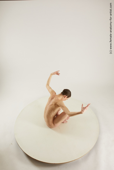 Nude Woman White Sitting poses - ALL Slim medium brown Sitting poses - simple Multi angle poses Pinup