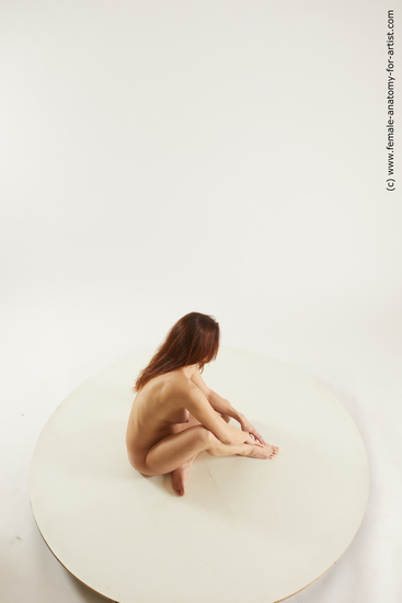 Nude Woman White Sitting poses - ALL Pregnant long brown Sitting poses - simple Multi angle poses Pinup