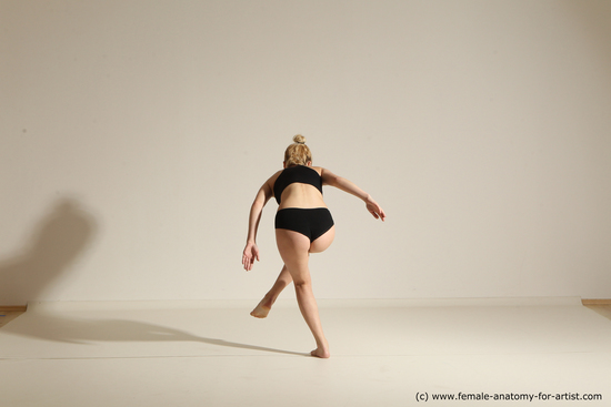 Underwear Woman White Slim long blond Dancing Standard Photoshoot Academic