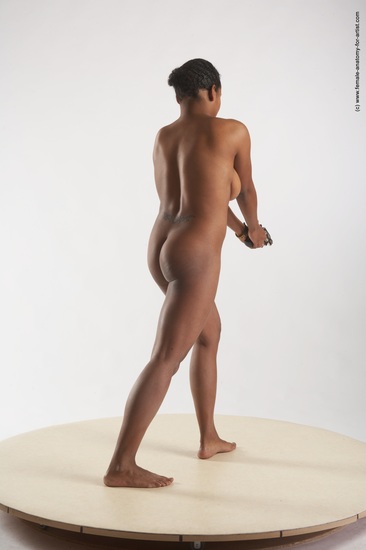 Nude Woman Black Standing poses - ALL Average long black Standing poses - simple Standard Photoshoot Pinup