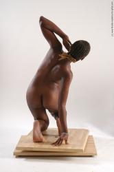 Nude Woman White Kneeling poses - ALL Slim Kneeling poses - on one knee dreadlocks black Pinup