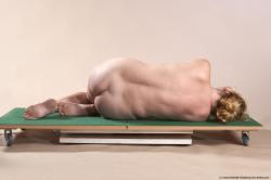 Nude Woman White Kneeling poses - ALL Average Kneeling poses - on both knees medium blond Pinup