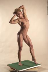 Nude Woman White Standing poses - ALL Muscular medium blond Standing poses - simple Pinup